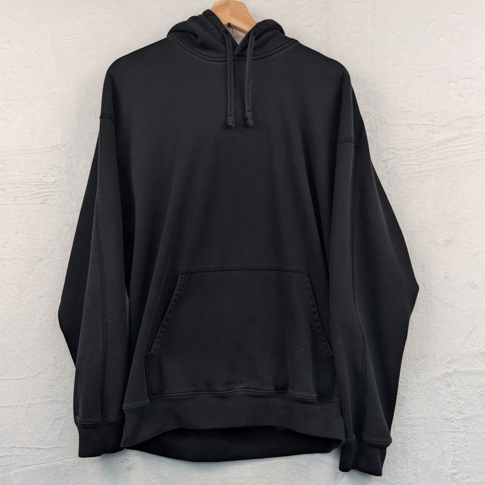 Reigning Champ Hoodie Men's Large Black Solid Athleisure Terry Loungewear Blank